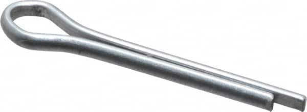 Made in USA - 3/32" Diam x 3/4" Long Extended Prong Cotter Pin - Grade 2, Zinc-Plated, Steel - A1 Tooling