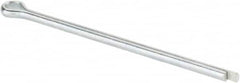 Made in USA - 3/32" Diam x 2" Long Extended Prong Cotter Pin - Grade 2, Zinc-Plated, Steel - A1 Tooling