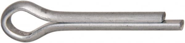 Made in USA - 1/8" Diam x 3/4" Long Extended Prong Cotter Pin - Grade 2, Zinc-Plated, Steel - A1 Tooling