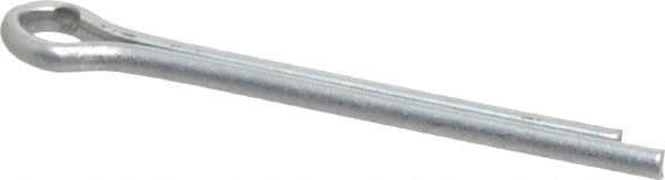 Made in USA - 1/8" Diam x 1-1/2" Long Extended Prong Cotter Pin - Grade 2, Zinc-Plated, Steel - A1 Tooling