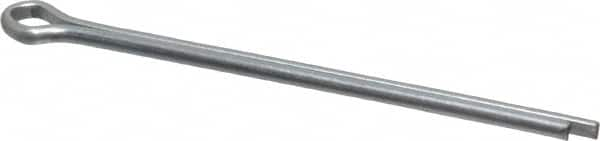 Made in USA - 1/8" Diam x 2-1/2" Long Extended Prong Cotter Pin - Grade 2, Zinc-Plated, Steel - A1 Tooling