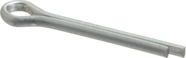 Made in USA - 5/32" Diam x 1-1/4" Long Extended Prong Cotter Pin - Grade 2, Zinc-Plated, Steel - A1 Tooling