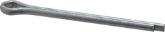 Made in USA - 5/32" Diam x 2" Long Extended Prong Cotter Pin - Grade 2, Zinc-Plated, Steel - A1 Tooling