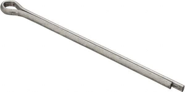 Made in USA - 5/32" Diam x 3" Long Extended Prong Cotter Pin - Grade 2, Zinc-Plated, Steel - A1 Tooling