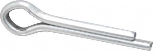 Made in USA - 3/16" Diam x 1" Long Extended Prong Cotter Pin - Grade 2, Zinc-Plated, Steel - A1 Tooling