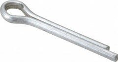 Made in USA - 3/16" Diam x 1-1/4" Long Extended Prong Cotter Pin - Grade 2, Zinc-Plated, Steel - A1 Tooling