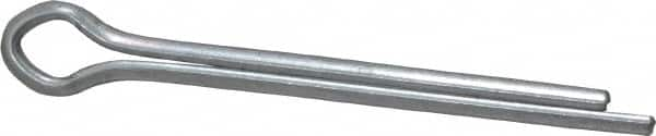 Made in USA - 3/16" Diam x 2" Long Extended Prong Cotter Pin - Grade 2, Zinc-Plated, Steel - A1 Tooling