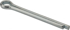 Made in USA - 3/8" Diam x 3-1/2" Long Extended Prong Cotter Pin - Grade 2, Zinc-Plated, Steel - A1 Tooling