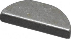 Made in USA - #304 Standard Woodruff Key - 1/2" Long x 3/32" Wide, Steel - A1 Tooling