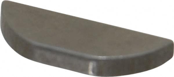 Made in USA - #204 Standard Woodruff Key - 1/2" Long x 1/16" Wide, Alloy Steel - A1 Tooling