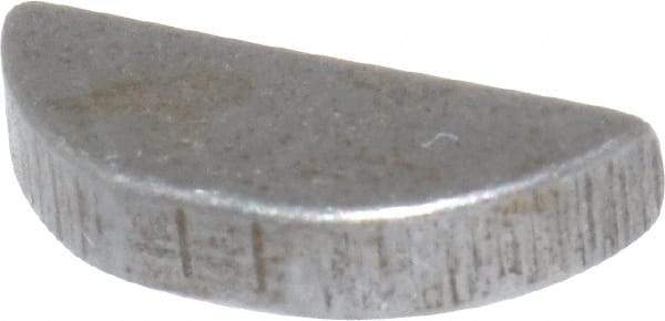 Made in USA - #304 Standard Woodruff Key - 1/2" Long x 3/32" Wide, Alloy Steel - A1 Tooling