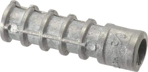 Powers Fasteners - 1/2" Diam, 1/2" Drill, Lag Shield Concrete Anchor - Zamac Alloy, Zinc-Plated Finish, Flat Head - A1 Tooling