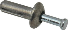 Powers Fasteners - 1/4" Diam, 1/4" Drill, 3/4" OAL, 1-1/8" Min Embedment Hammer Drive Concrete Anchor - Steel (Drive Pin)/Zamac Alloy (Body), Zinc-Plated Finish, Mushroom Head - A1 Tooling