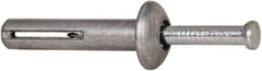 Powers Fasteners - 1/4" Diam, 1/4" Drill, 1-1/4" OAL, 1-7/8" Min Embedment Hammer Drive Concrete Anchor - Steel (Drive Pin)/Zamac Alloy (Body), Zinc-Plated Finish, Mushroom Head - A1 Tooling