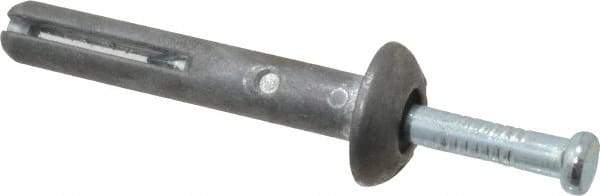 Powers Fasteners - 1/4" Diam, 1/4" Drill, 1-1/2" OAL, 1-7/8" Min Embedment Hammer Drive Concrete Anchor - Steel (Drive Pin)/Zamac Alloy (Body), Zinc-Plated Finish, Mushroom Head - A1 Tooling