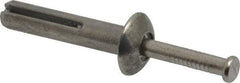 Powers Fasteners - 1/4" Diam, 1/4" Drill, 1-1/4" OAL, 7/8" Min Embedment Hammer Drive Concrete Anchor - Stainless Steel (Drive Pin)/Zamac Alloy (Body), Zinc-Plated Finish, Mushroom Head - A1 Tooling