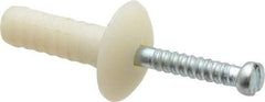 Powers Fasteners - 1/4" Diam, 1/4" Drill, 3/4" OAL, 7/8" Min Embedment Hammer Drive Concrete Anchor - Nylon (Body)/Steel (Drive Pin), Zinc-Plated Finish, Mushroom Head - A1 Tooling