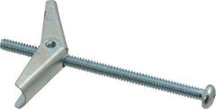 Powers Fasteners - 3/16" Screw, 3/16" Diam, 3" Long, Toggle Bolt Drywall & Hollow Wall Anchor - 1/2" Drill, Zinc Plated, Steel, Grade Zamac 7, Use in Drywall & Wallboard - A1 Tooling