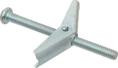 Powers Fasteners - 1/4" Screw, 1/4" Diam, 3" Long, Toggle Bolt Drywall & Hollow Wall Anchor - 5/8" Drill, Zinc Plated, Steel, Grade Zamac 7, Use in Drywall & Wallboard - A1 Tooling