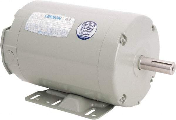 Leeson - 3 Max hp, 3,450 Max RPM, Electric AC DC Motor - 230/460 V Input, Three Phase, 145T Frame, 7/8" Shaft Diam, Rigid Base Mount, TEAO Enclosure - A1 Tooling