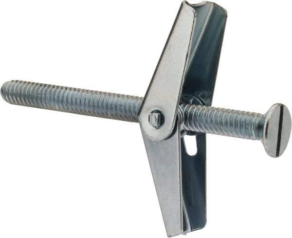 Powers Fasteners - 1/4" Screw, 1/4" Diam, 3" Long, Toggle Bolt Drywall & Hollow Wall Anchor - 5/8" Drill, Zinc Plated, Steel, Grade Zamac 7, Use in Drywall & Wallboard - A1 Tooling