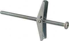 Powers Fasteners - 3/16" Screw, 3/16" Diam, 4" Long, Toggle Bolt Drywall & Hollow Wall Anchor - 1/2" Drill, Zinc Plated, Steel, Grade Zamac 7, Use in Drywall & Wallboard - A1 Tooling