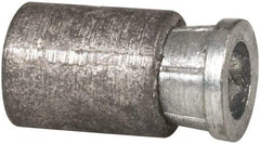 Powers Fasteners - 5/16" Diam, 5/16" Drill, 4-1/2" Min Embedment Caulk-In Concrete Anchor - Lead Alloy (Caulking Sleeve)/Zamac Alloy (Cone), Flat Head - A1 Tooling