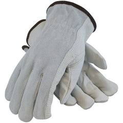 ‎68-161SB/L Leather Drivers Gloves - Top Grain Cowhide Drivers - Split Back - Regular Grade - Keystone Thumb - Exact Industrial Supply