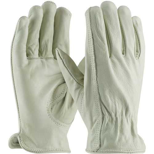 ‎68-168/L Leather Drivers Gloves - Top Grain Cowhide Leather Drivers - Premium Grade - Keystone Thumb - Exact Industrial Supply