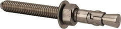 Powers Fasteners - 3/8" Diam, 3/8" Drill, 3-3/4" OAL, 1-5/8" Min Embedment Wedge Expansion Concrete Anchor - 304 Stainless Steel, Hex Nut Head, Hex Drive, 2-5/8" Thread Length - A1 Tooling