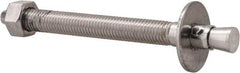 Powers Fasteners - 5/8" Diam, 5/8" Drill, 7" OAL, Wedge Expansion Concrete Anchor - 304 Stainless Steel, Hex Nut Head, Hex Drive, 5-1/2" Thread Length - A1 Tooling