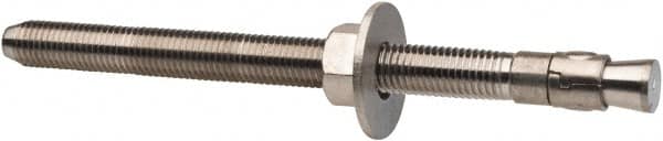 Powers Fasteners - 3/4" Diam, 3/4" Drill, 10" OAL, 1-1/8" Min Embedment Wedge Expansion Concrete Anchor - 304 Stainless Steel, Hex Nut Head, Hex Drive, 8-1/8" Thread Length - A1 Tooling