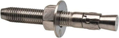 Powers Fasteners - 3/4" Diam, 3/4" Drill, 5-1/2" OAL, 1-1/4" Min Embedment Wedge Expansion Concrete Anchor - 316 Stainless Steel, Hex Nut Head, Hex Drive, 3-5/8" Thread Length - A1 Tooling