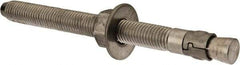 Powers Fasteners - 3/4" Diam, 3/4" Drill, 8-1/2" OAL, 1-3/4" Min Embedment Wedge Expansion Concrete Anchor - 316 Stainless Steel, Hex Nut Head, Hex Drive, 6-5/8" Thread Length - A1 Tooling