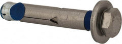 Powers Fasteners - 3/8" Diam, 3/8" Drill, 2-1/4" OAL, 1-3/4" Min Embedment Sleeve Concrete Anchor - 304 Stainless Steel, Hex Head, Hex Drive - A1 Tooling