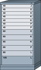 Eye Level-Standard Cabinet - 13 Drawers - 30 x 28-1/4 x 59-1/4" - Single Drawer Access - A1 Tooling
