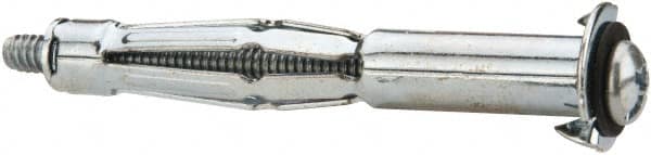 Powers Fasteners - 3/16" Screw, 3/8" Diam, 2-1/2" Long, 3/4 to 1-1/8" Thick, Sleeve Drywall & Hollow Wall Anchor - 3/8" Drill, Zinc Plated, Steel, Grade 5, Use in Concrete, & Masonry, Drywall, Plywood & Wallboard - A1 Tooling