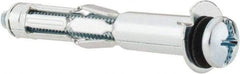 Powers Fasteners - 1/4" Screw, 7/16" Diam, 2-3/4" Long, 5/8 to 1-1/8" Thick, Sleeve Drywall & Hollow Wall Anchor - 7/16" Drill, Zinc Plated, Steel, Grade 5, Use in Concrete, & Masonry, Drywall, Plywood & Wallboard - A1 Tooling