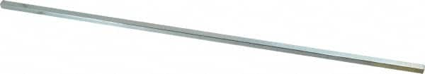 Made in USA - 12" Long x 3/16" High x 3/16" Wide, Zinc-Plated Undersized Key Stock - C1018 Steel - A1 Tooling