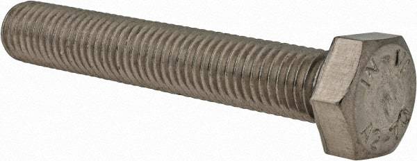 Value Collection - M12x1.75mm Metric Coarse, 75mm Length Under Head Hex Head Cap Screw - Partially Threaded, Grade 18-8 & Austenitic A2 Stainless Steel, 19mm Hex - A1 Tooling