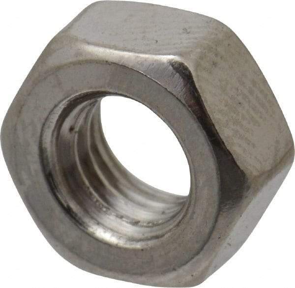 Value Collection - M6x1.00 Stainless Steel Right Hand Hex Nut - 10mm Across Flats, 5mm High, Uncoated - A1 Tooling