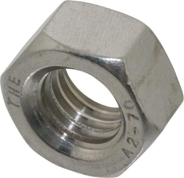 Value Collection - M12x1.75 Stainless Steel Right Hand Hex Nut - 19mm Across Flats, 10mm High, Uncoated - A1 Tooling