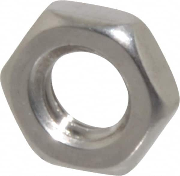 Value Collection - M6x1.00 Metric Coarse Stainless Steel Right Hand Hex Jam Nut - 10mm Across Flats, 3.2mm High, Uncoated - A1 Tooling