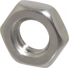 Value Collection - M6x1.00 Metric Coarse Stainless Steel Right Hand Hex Jam Nut - 10mm Across Flats, 3.2mm High, Uncoated - A1 Tooling