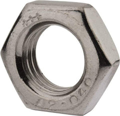 Value Collection - M16x2.00 Metric Coarse Stainless Steel Right Hand Hex Jam Nut - 24mm Across Flats, 8mm High, Uncoated - A1 Tooling