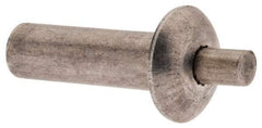 Made in USA - Universal Head Aluminum Alloy Drive Blind Rivet - Stainless Steel Mandrel, 0.297" to 5/16" Grip, 1/4" Head Diam, 0.128" to 0.14" Hole Diam, 0.406" Length Under Head, 1/8" Body Diam - A1 Tooling