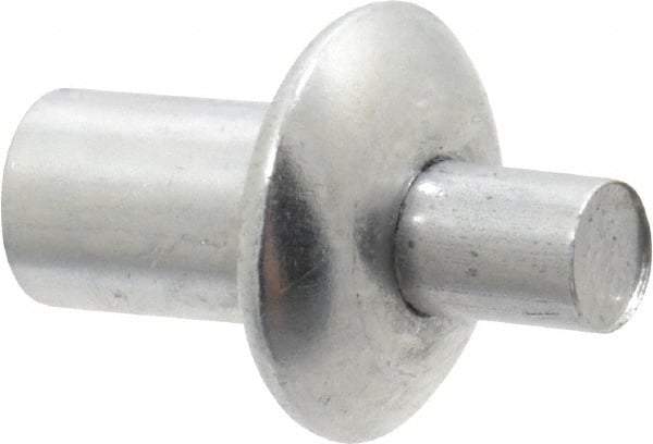 Made in USA - Universal Head Aluminum Alloy Drive Blind Rivet - Aluminum Alloy Mandrel, 0.078" to 1/8" Grip, 3/8" Head Diam, 0.191" to 0.219" Hole Diam, 0.281" Length Under Head, 3/16" Body Diam - A1 Tooling