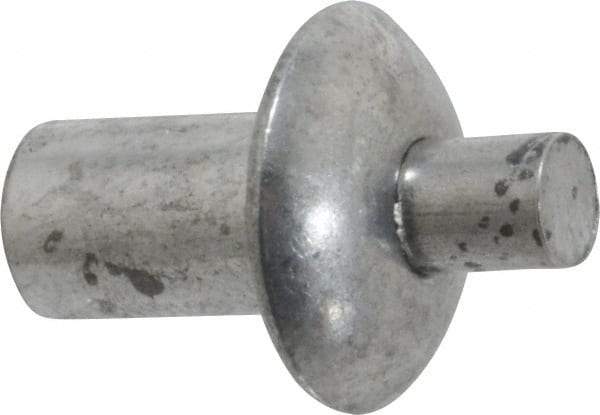 Made in USA - Universal Head Aluminum Alloy Drive Blind Rivet - Aluminum Alloy Mandrel, 0.203" to 1/4" Grip, 1/2" Head Diam, 0.266" to 0.281" Hole Diam, 0.416" Length Under Head, 1/4" Body Diam - A1 Tooling