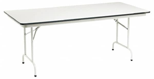 ALERA - 72" Long x 30" Wide x 29" High Stationary Rectangular Folding Table - Light Gray, High Pressure Laminate - A1 Tooling