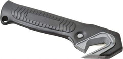 ICT - Fixed Safety Cutter - 1-3/4" Blade, Black Ergonomic Grip Handle, 2 Blades Included - A1 Tooling